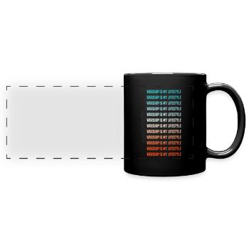 WORSHIP IS MY LIFESTYLE - Full Colour Panoramic Mug - black - Front