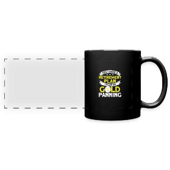 Gold Panner Gold Miner Gold Digger Gift - Full Colour Panoramic Mug - black - Front