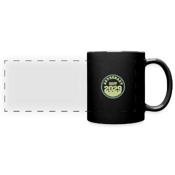 2029 - Panorama-Tasse farbig - Schwarz - Vorne