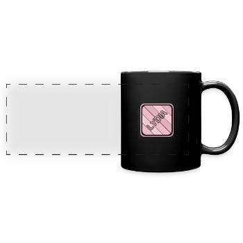 First name Lydia - Full Colour Panoramic Mug - black - Front