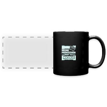 Nicole - Panorama-Tasse farbig - Schwarz - Vorne