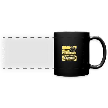 Astrid als Mädchenname - Panorama-Tasse farbig - Schwarz - Vorne