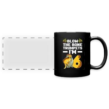 Enfants dinosaures - Mug panoramique uni - noir - Devant