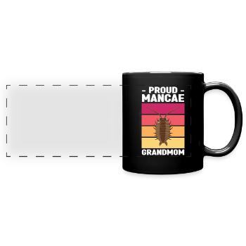 Rollassel - Panorama-Tasse farbig - Schwarz - Vorne