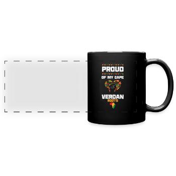 Fier de mes racines capverdiennes - Mug panoramique uni - noir - Devant