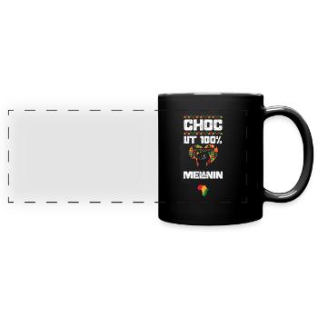 Choc Lit 100% Melanin - Panorama-Tasse farbig - Schwarz - Vorne