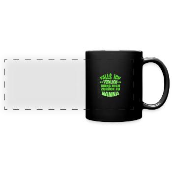 Jungesellenabschied Hanna - Panorama-Tasse farbig - Schwarz - Vorne