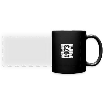 Papa 1973 - Panorama-Tasse farbig - Schwarz - Vorne
