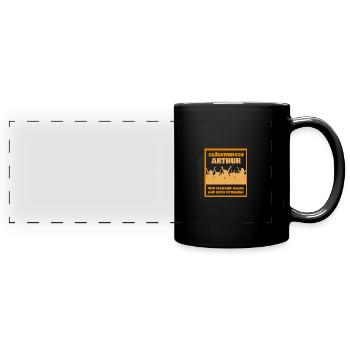 Kollege Arthur - Panorama-Tasse farbig - Schwarz - Vorne