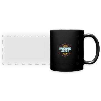 Mädchen Alexa - Panorama-Tasse farbig - Schwarz - Vorne