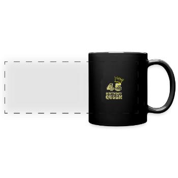 Age 45 - Full Colour Panoramic Mug - black - Front