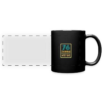 76 - Panorama-Tasse farbig - Schwarz - Vorne