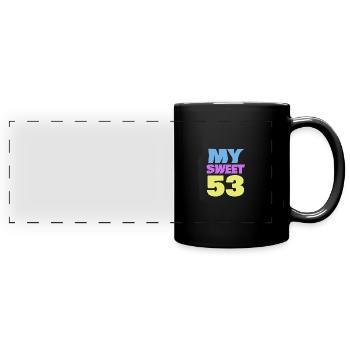 Age 53 - Full Colour Panoramic Mug - black - Front