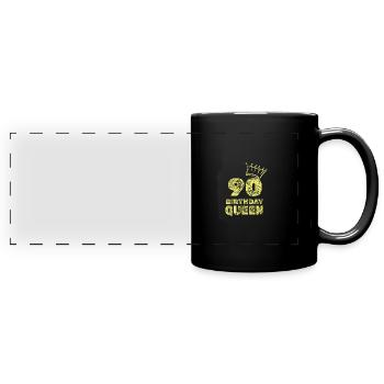 90 - Panorama-Tasse farbig - Schwarz - Vorne