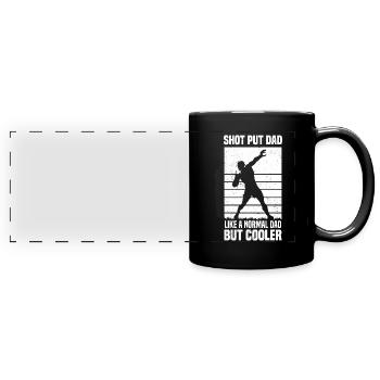 Leichtathletik - Panorama-Tasse farbig - Schwarz - Vorne