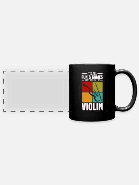Bratscher - Panorama-Tasse farbig - Schwarz