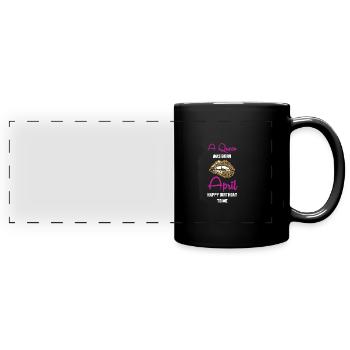 Sternzeichen Widder - Panorama-Tasse farbig - Schwarz - Vorne
