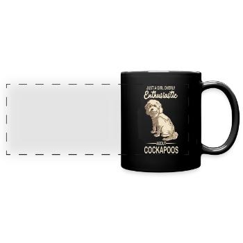 Cockapoo - Full Colour Panoramic Mug - black - Front