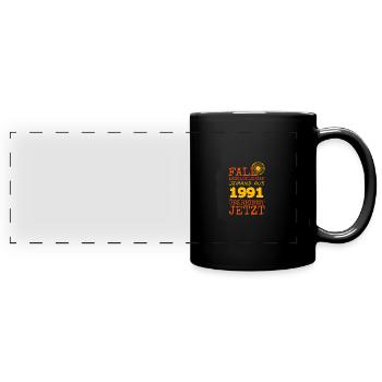 abgeschlossen 1991 - Panorama-Tasse farbig - Schwarz - Vorne