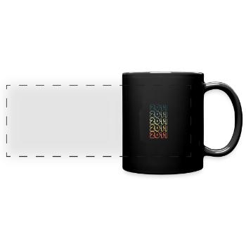 Année de naissance : 2011 - Mug panoramique uni - noir - Devant