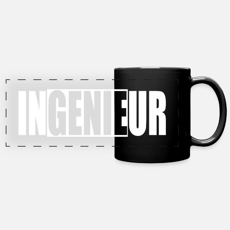 Ingenieur Studium Lustig Geschenk - Panorama-Tasse farbig - Schwarz
