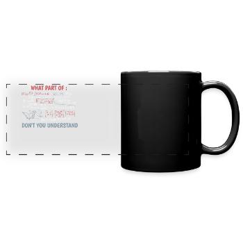 Lustige Komplexe Gleichung Mathematiklehrer - Panorama-Tasse farbig - Schwarz - Vorne