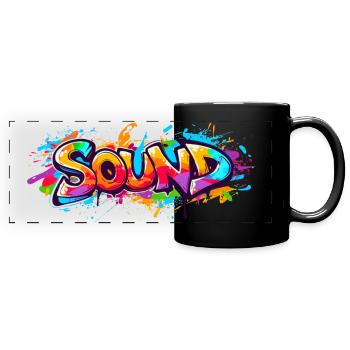 Le Son qui Bouge - Mug panoramique uni - noir - Devant