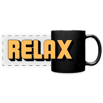 Relax - Full Colour Panoramic Mug - black - Front