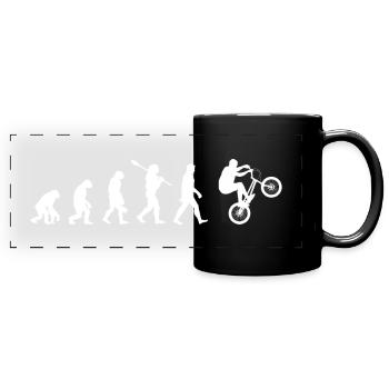 BMX - Évolution de l’Homme / Darwin - Mug panoramique uni - noir - Devant