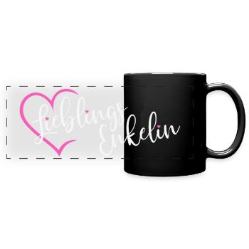 Lieblingsenkelin Lieblings Enkelin - Panorama-Tasse farbig - Schwarz - Vorne