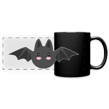 Bat - Full Colour Panoramic Mug - black - Front