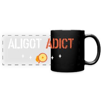 Aligot süchtig - Panorama-Tasse farbig - Schwarz - Vorne