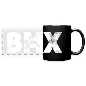 BMX - Panorama-Tasse farbig - Schwarz - Vorne