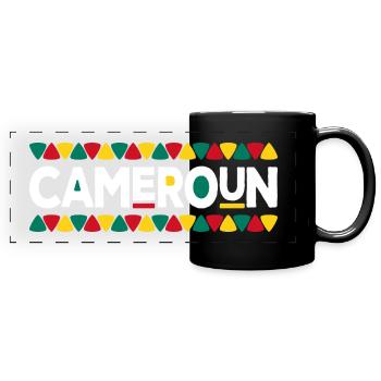 Camerounais Drapeau Cameroun - Mug panoramique uni - noir - Devant
