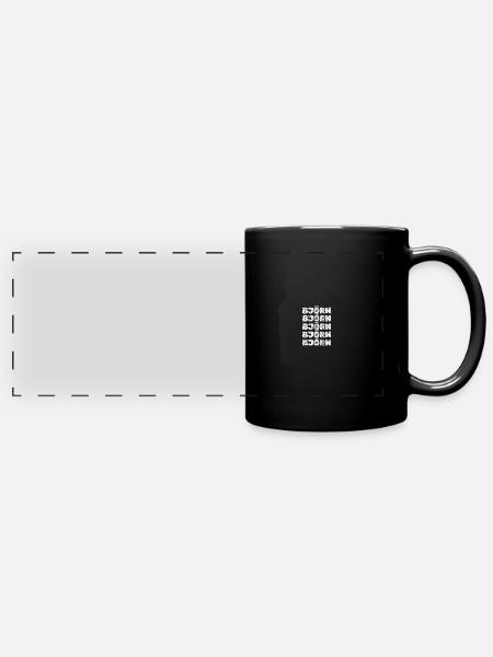Björn - Panorama-Tasse farbig - Schwarz