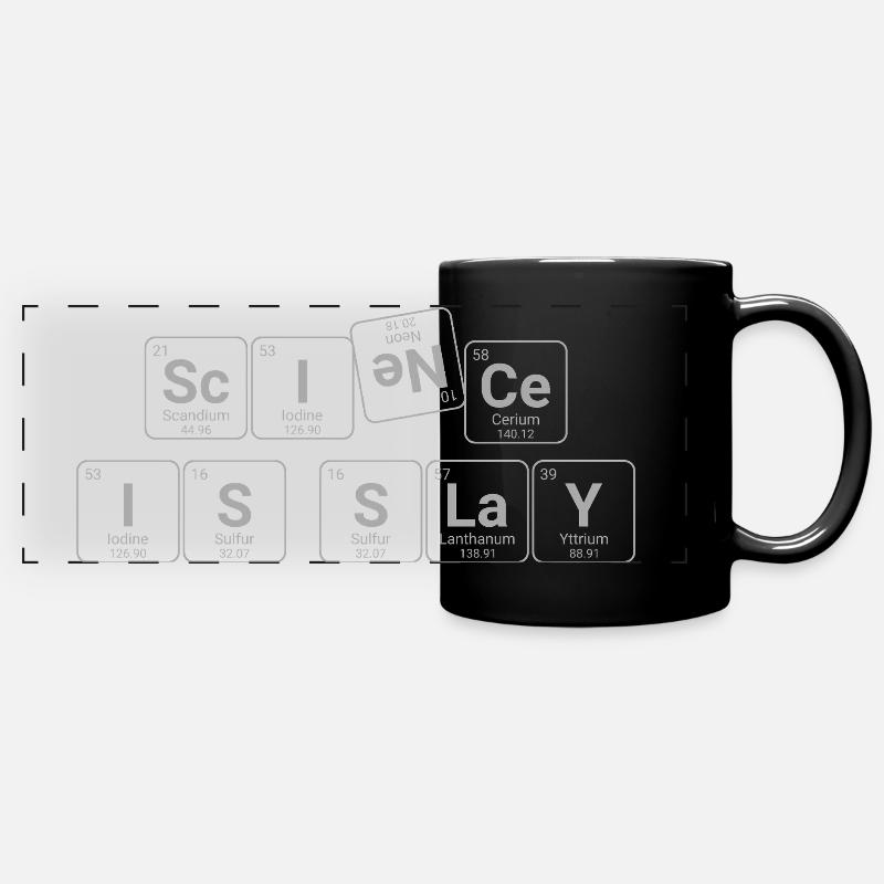 Science is slay - Full Colour Panoramic Mug - black