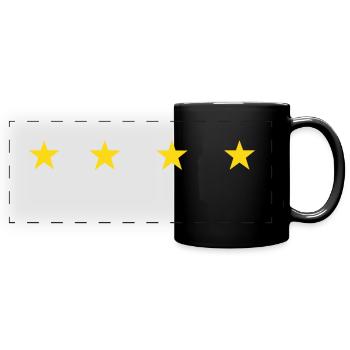 Vier Sterne – Deutschland (dh) - Panorama-Tasse farbig - Schwarz - Vorne