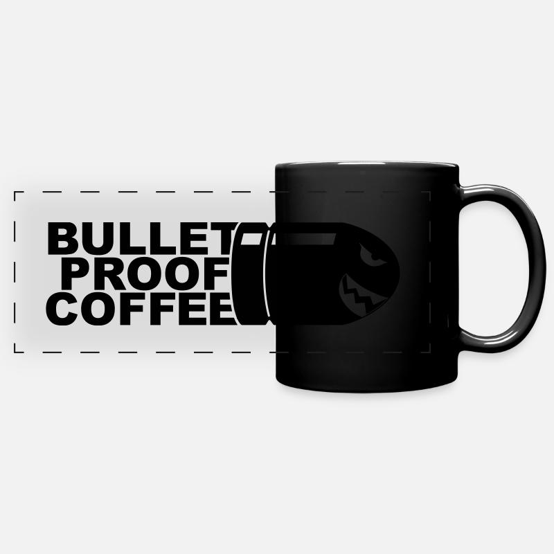 Bulletproof Coffe - Panorama-Tasse farbig - Schwarz