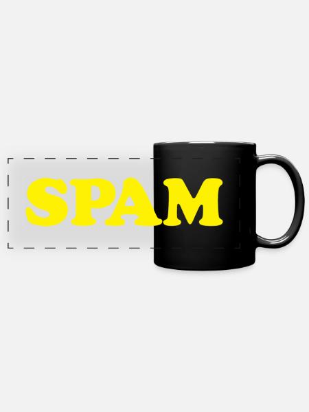 Spam - Full Colour Panoramic Mug - black