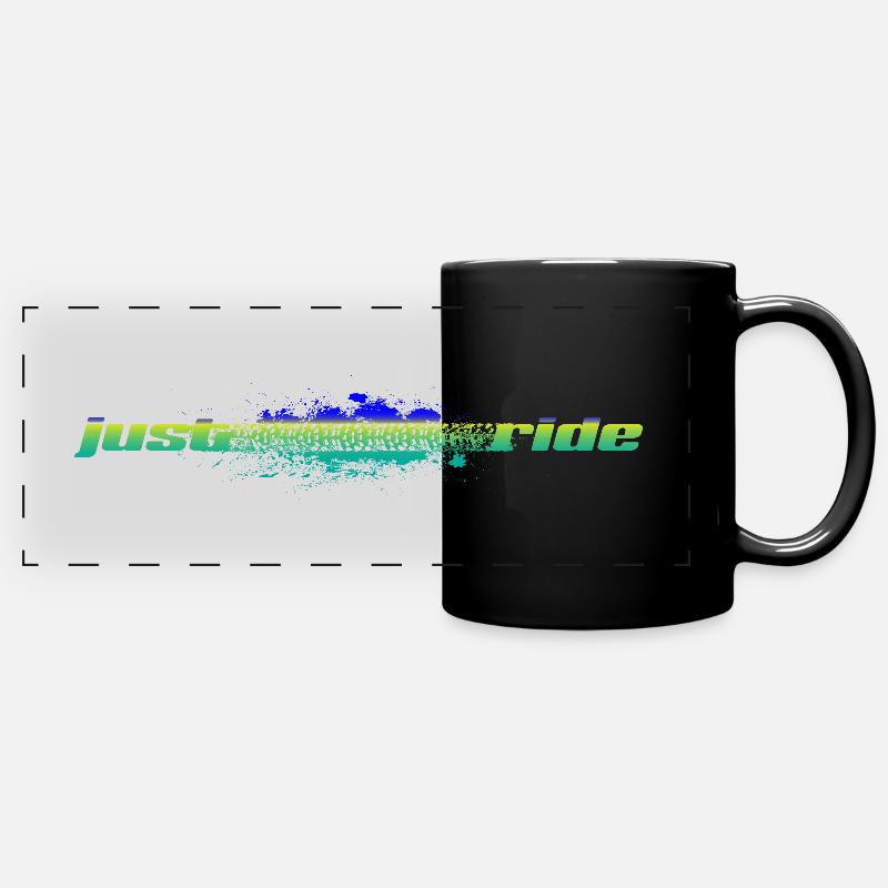 Just Ride - Full Colour Panoramic Mug - black