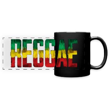 Raggae xxl - Panorama-Tasse farbig - Schwarz - Vorne