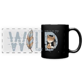 WILD - Panorama-Tasse farbig - Schwarz - Vorne