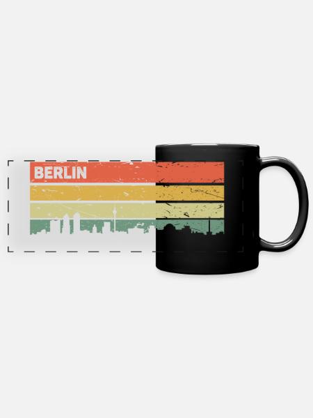 Berlin - Panorama-Tasse farbig - Schwarz