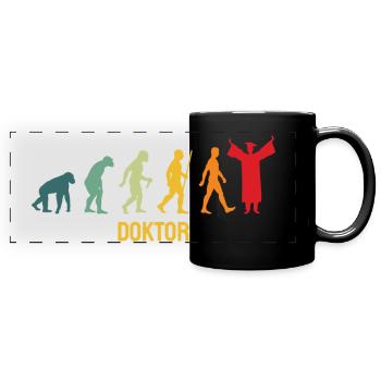 Doktor 2024 Geschafft - Panorama-Tasse farbig - Schwarz - Vorne