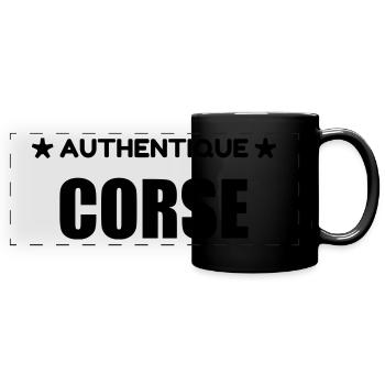 Corse / Corsica / Maure / Corso / Bastia - Mug panoramique uni - noir - Devant