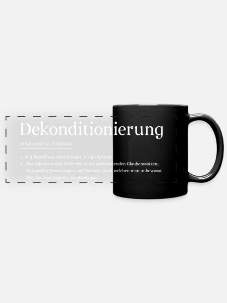 Dekonditionierung - Erklärung Human Design - Panorama-Tasse farbig - Schwarz