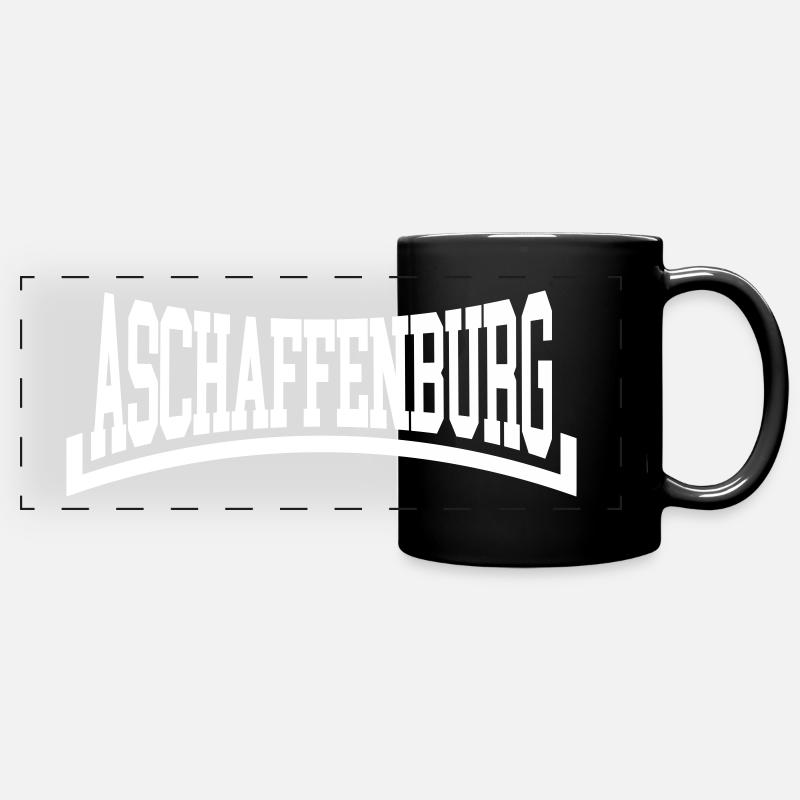 Aschaffenburg - Panorama-Tasse farbig - Schwarz