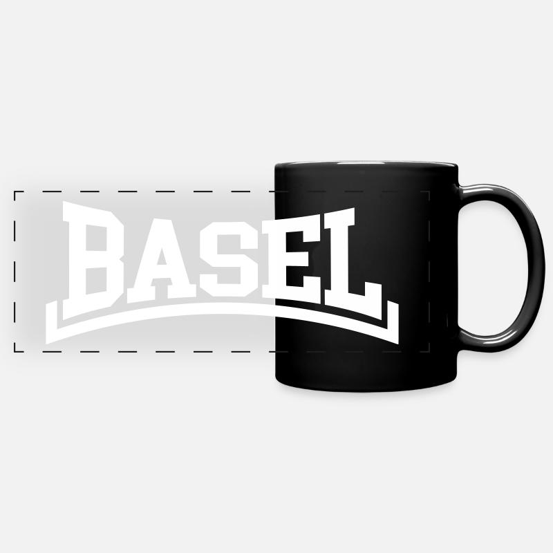 Bâle - Mug panoramique uni - noir