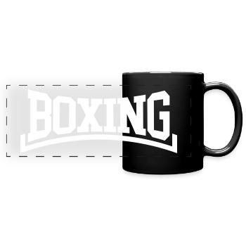 Boxing - Panorama-Tasse farbig - Schwarz - Vorne