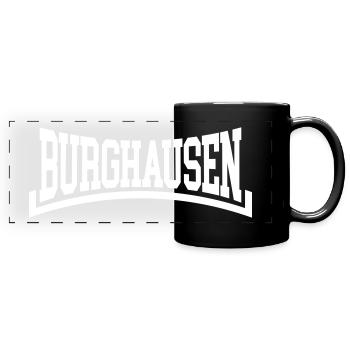Burghausen - Full Colour Panoramic Mug - black - Front